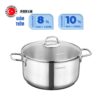 Nồi nấu bếp từ inox cao cấp Korkmaz Perla 8.5 lít - Ø28x14cm - A1572