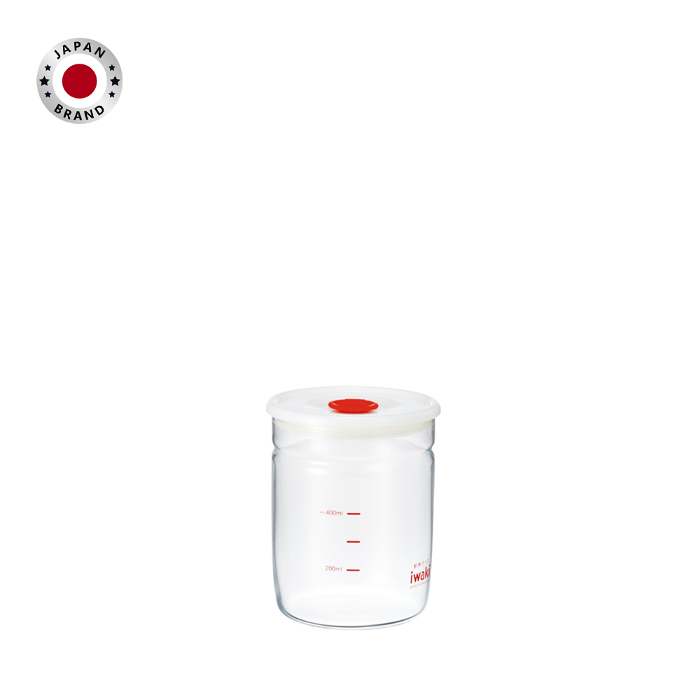 Hũ thủy tinh tròn cao chịu nhiệt, nắp hít kín hơi Iwaki 550ml - Ảnh 8