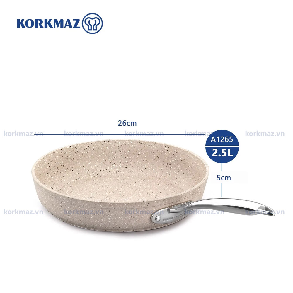 Chảo chống dính bếp từ Korkmaz Granita 2.5 lít - Ø26cm - A1265 - Ảnh 3