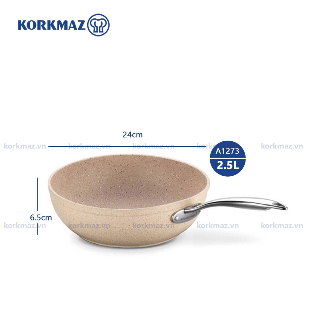 Chảo chống dính bếp từ sâu Korkmaz Granita 2.5 lít - Ø24cm - A1273 - Ảnh 3