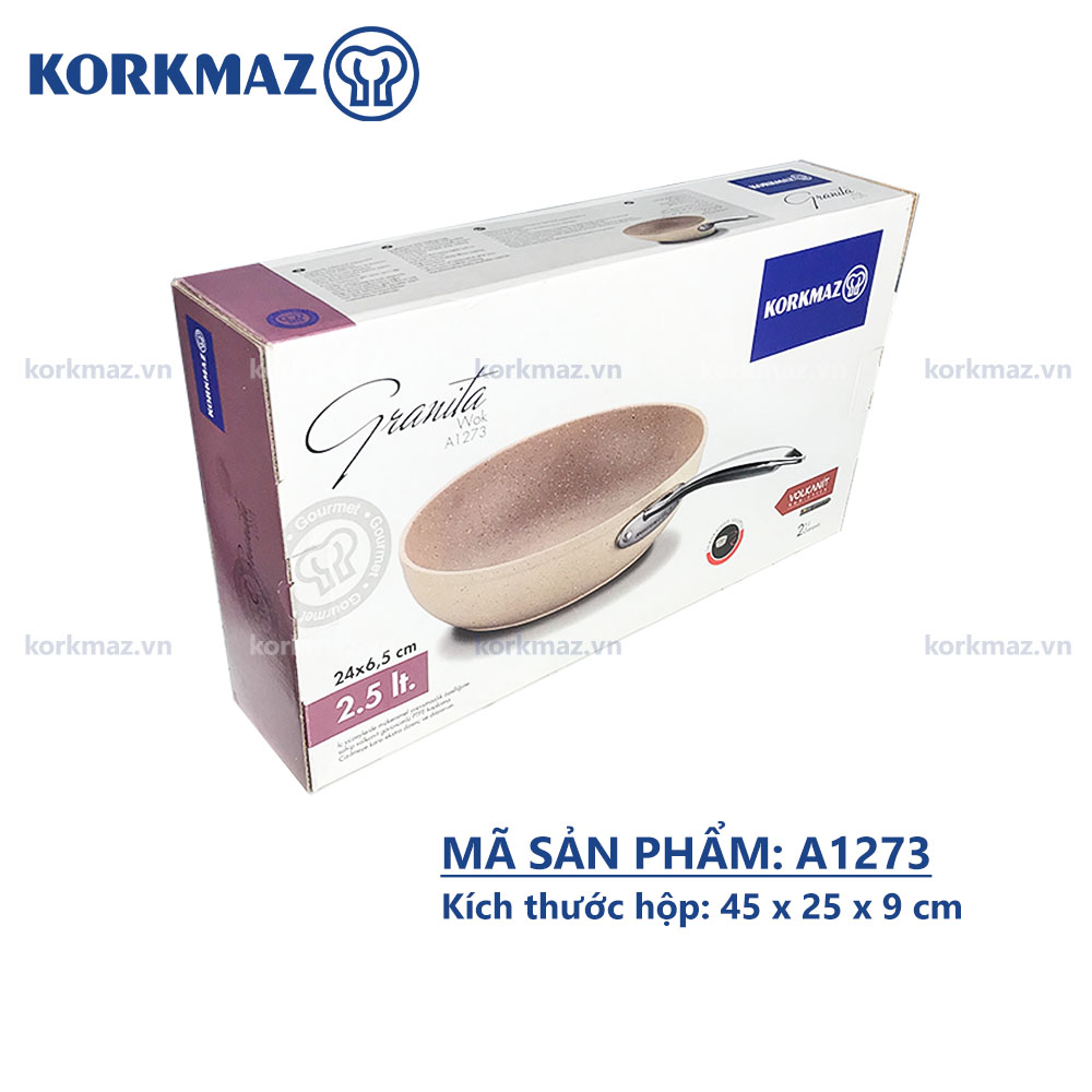 Chảo chống dính bếp từ sâu Korkmaz Granita 2.5 lít - Ø24cm - A1273 - Ảnh 6