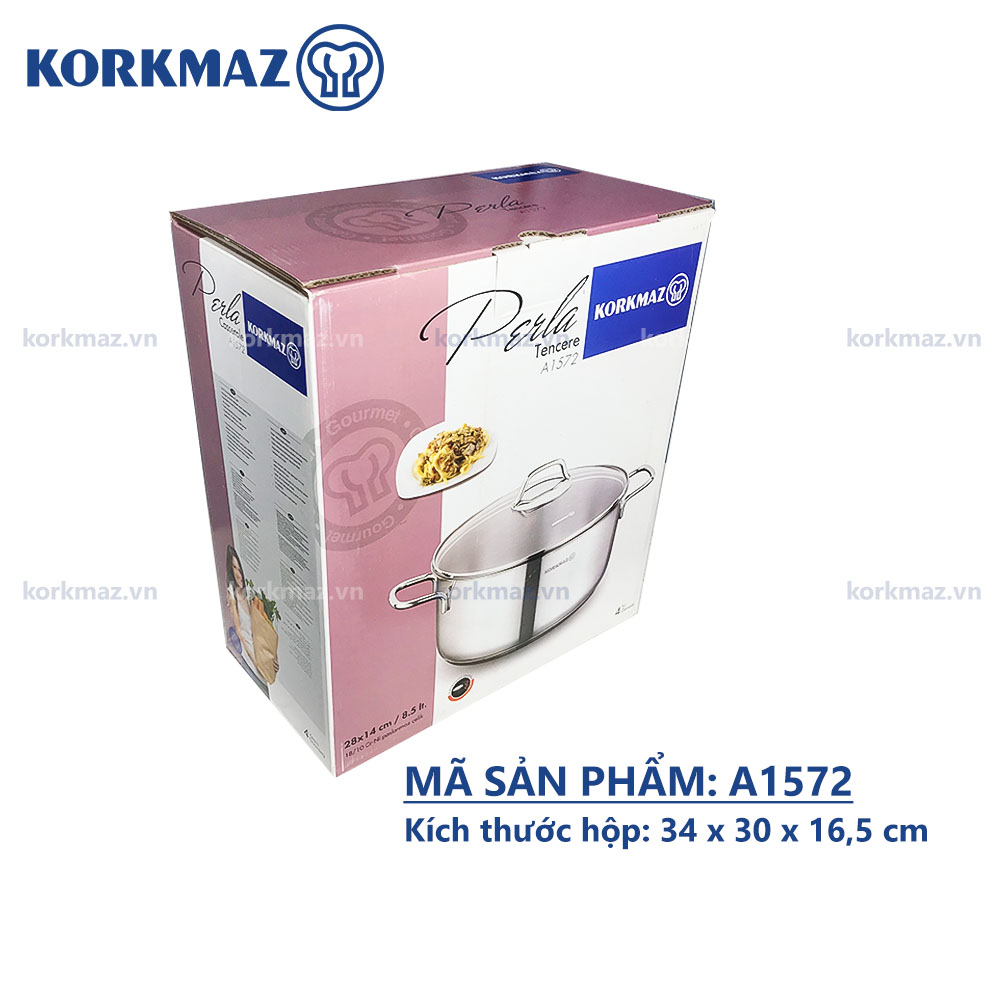 Nồi nấu bếp từ inox cao cấp Korkmaz Perla 8.5 lít - Ø28x14cm - A1572 - Ảnh 6