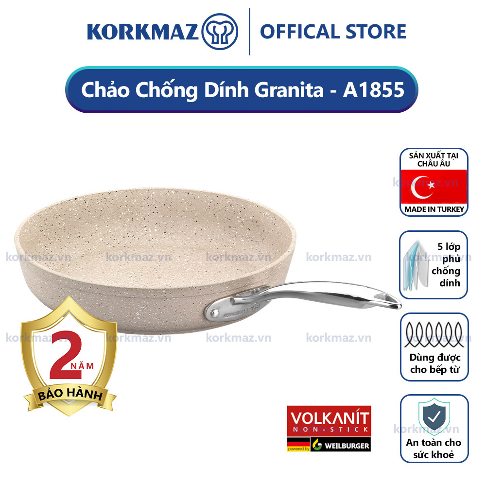 Chảo chống dính bếp từ Korkmaz Granita 2 lít - Ø24cm - A1855 - Ảnh 2