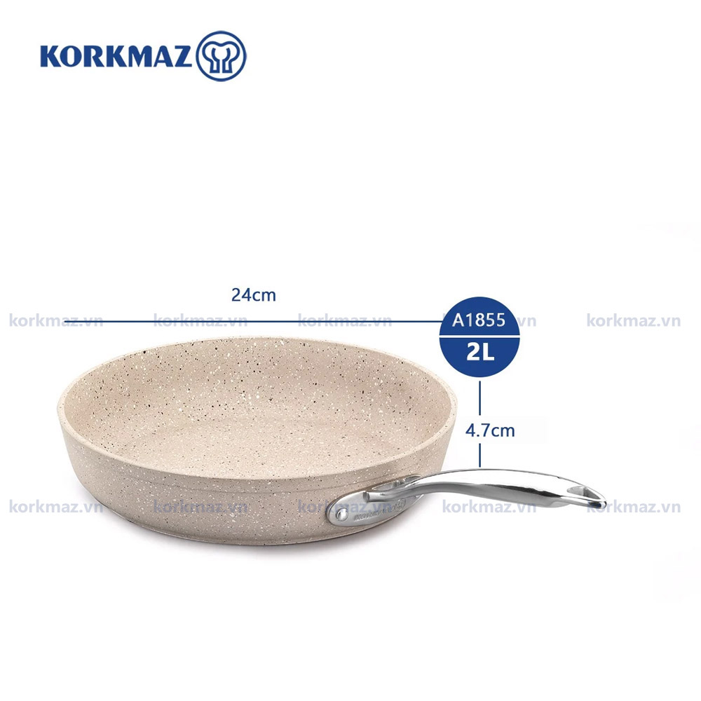 Chảo chống dính bếp từ Korkmaz Granita 2 lít - Ø24cm - A1855 - Ảnh 3