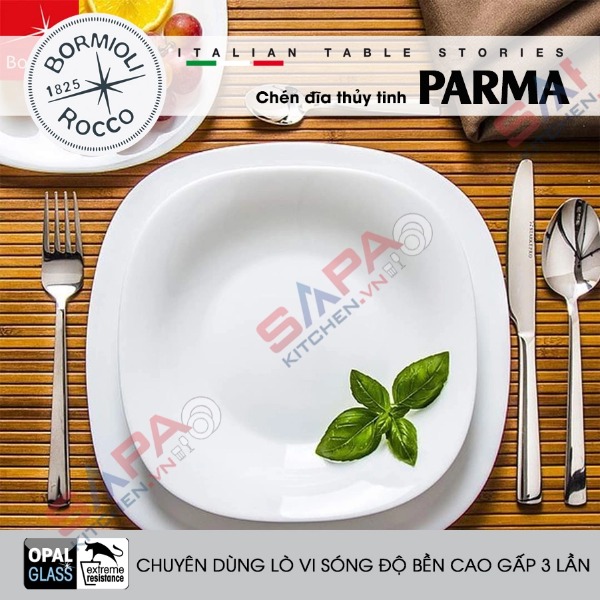 Bộ chén đĩa thủy tinh vuông Parma 12 món - Ảnh 10