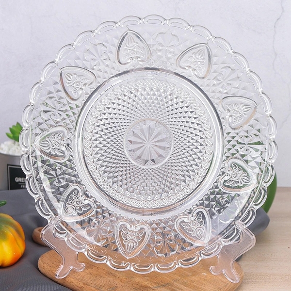 Đĩa thủy tinh đựng trái cây 25cm - SAPATA - Ảnh 8