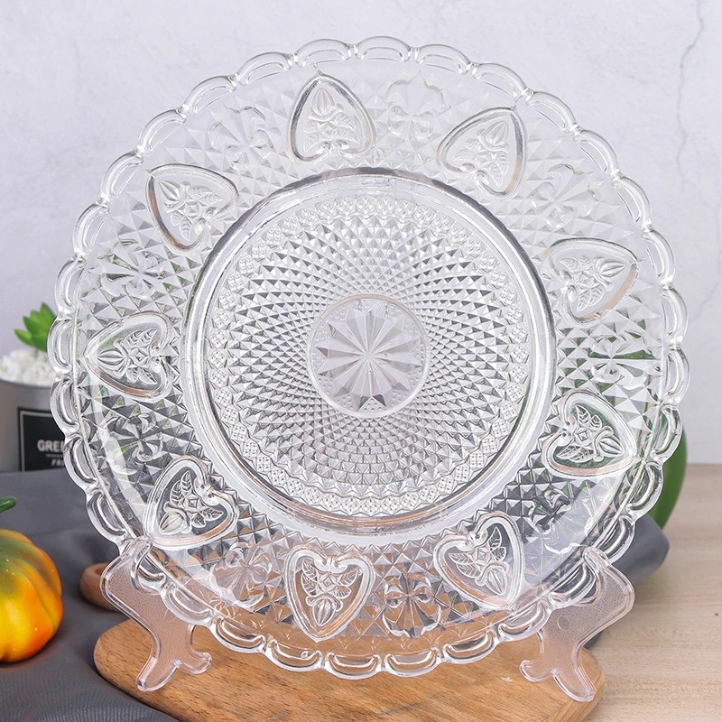 Đĩa thủy tinh đựng trái cây 25cm - SAPATA - Ảnh 2