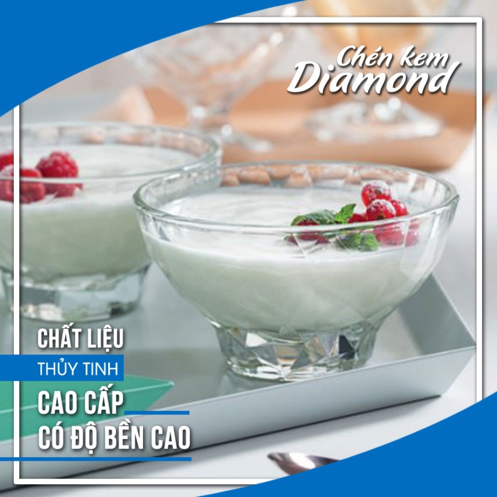 Chén kem thủy tinh Diamond 22.5cl - Ảnh 3