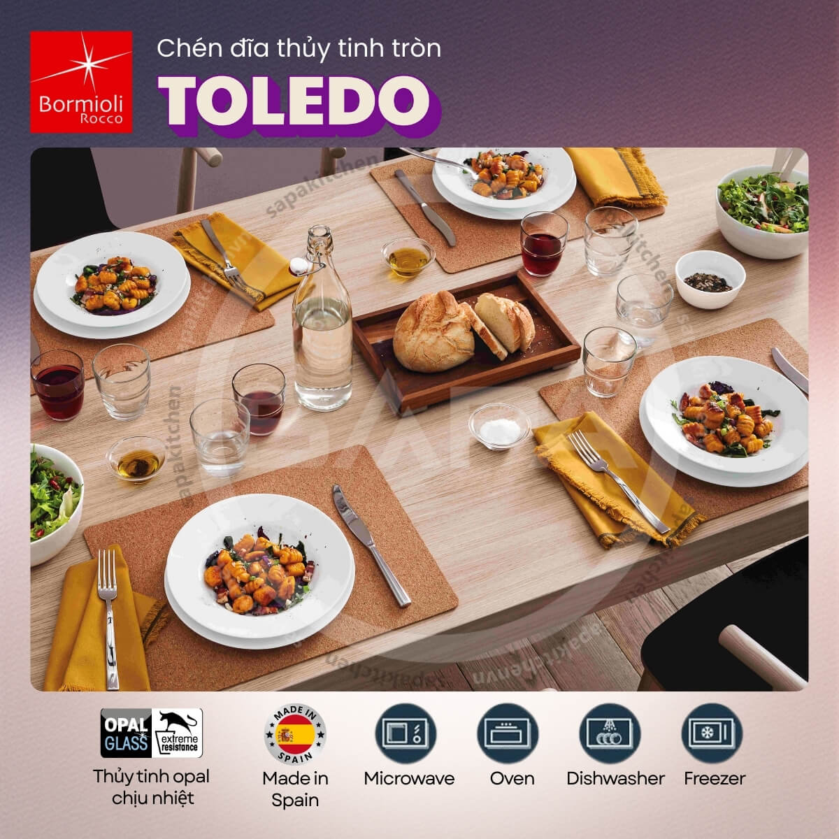 Toledo đĩa thủy tinh 24 - Bormioli Rocco - Ảnh 10