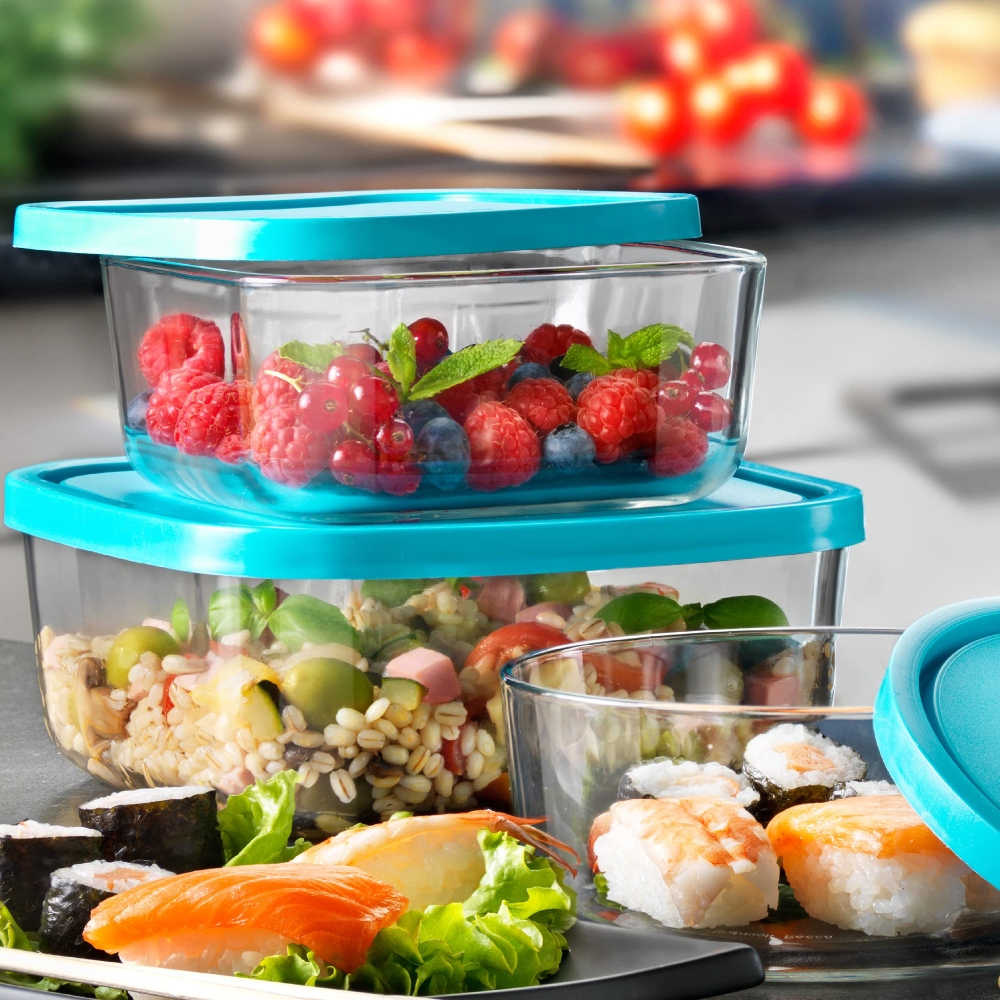 Hộp thủy tinh trữ đông Frigoverre vuông 19x19 - 1600ml - Ảnh 2