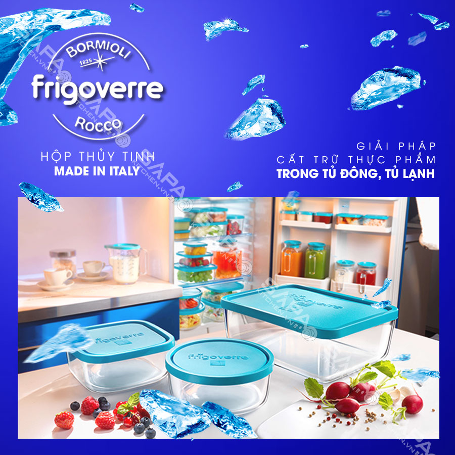 Hộp thủy tinh trữ đông Frigoverre tròn cao 10 - 350ml - Ảnh 6