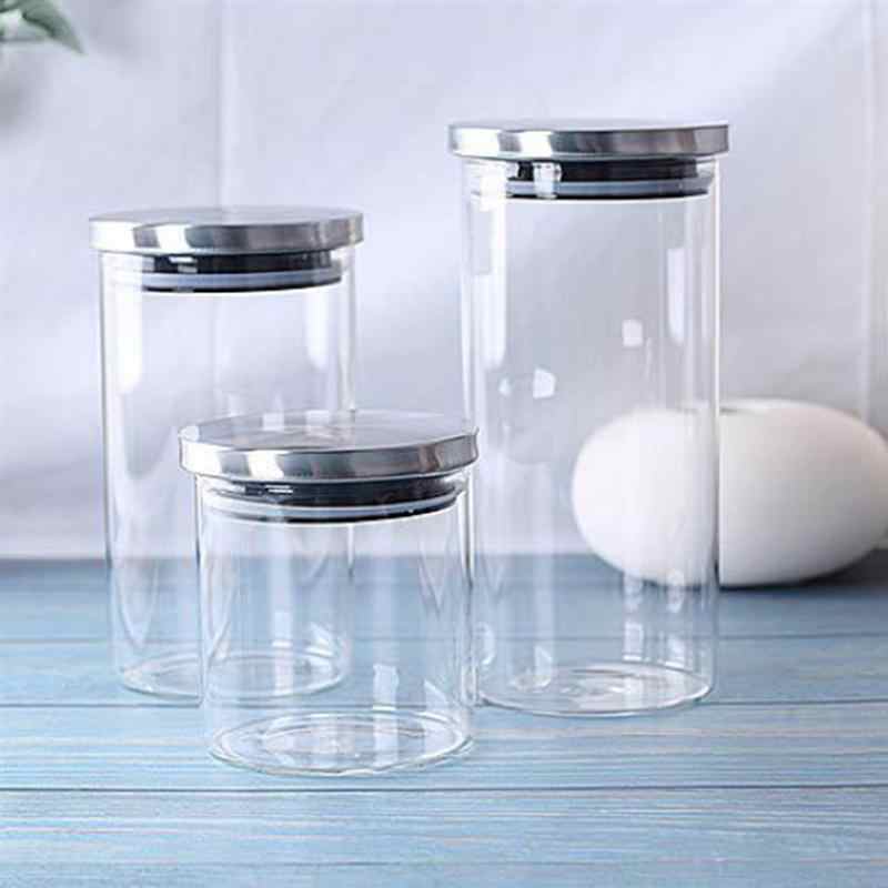 Hũ thủy tinh tròn nắp inox hít kín hơi 0,75L - SAPATA - Ảnh 4