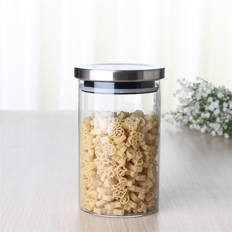 Hũ thủy tinh tròn nắp inox hít kín hơi 1L - SAPATA - Ảnh 2