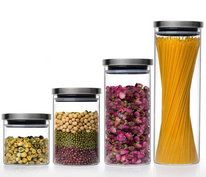 Hũ thủy tinh tròn nắp inox hít kín hơi 2L - SAPATA - Ảnh 3