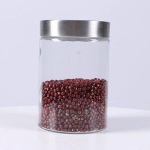 Alternative view of Hũ thủy tinh tròn nắp vặn inox 1.1L - SAPATA