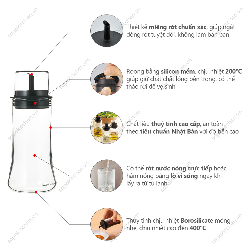 Hũ đựng gia vị thủy tinh Iwaki 120ml - Ảnh 4
