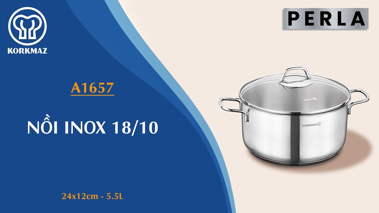 Nồi nấu bếp từ inox cao cấp Korkmaz Perla 5.5 lít - Ø24x12cm - A1657 - Ảnh 7