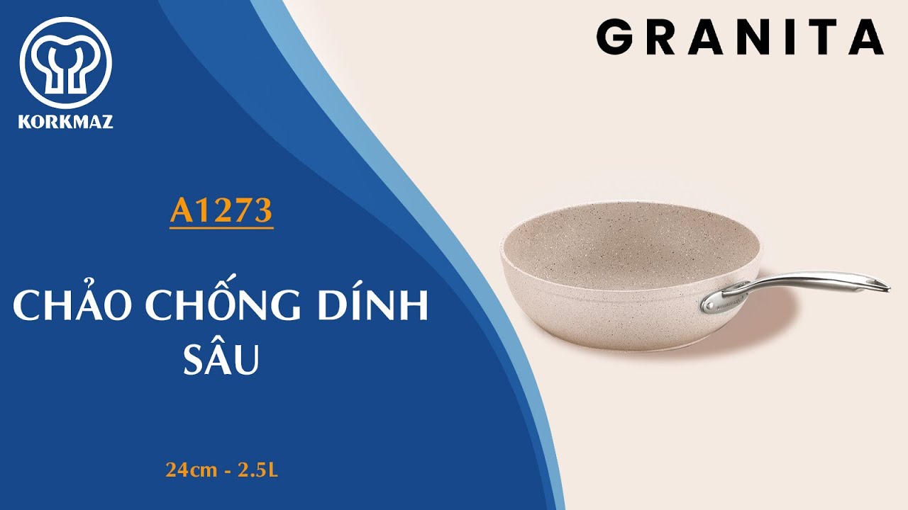 Chảo chống dính bếp từ sâu Korkmaz Granita 2.5 lít - Ø24cm - A1273 - Ảnh 8