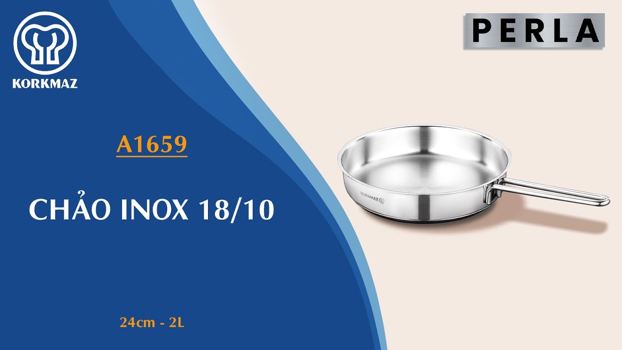 Chảo nấu bếp từ inox cao cấp Korkmaz Perla - Ø24cm - A1659 - Ảnh 7