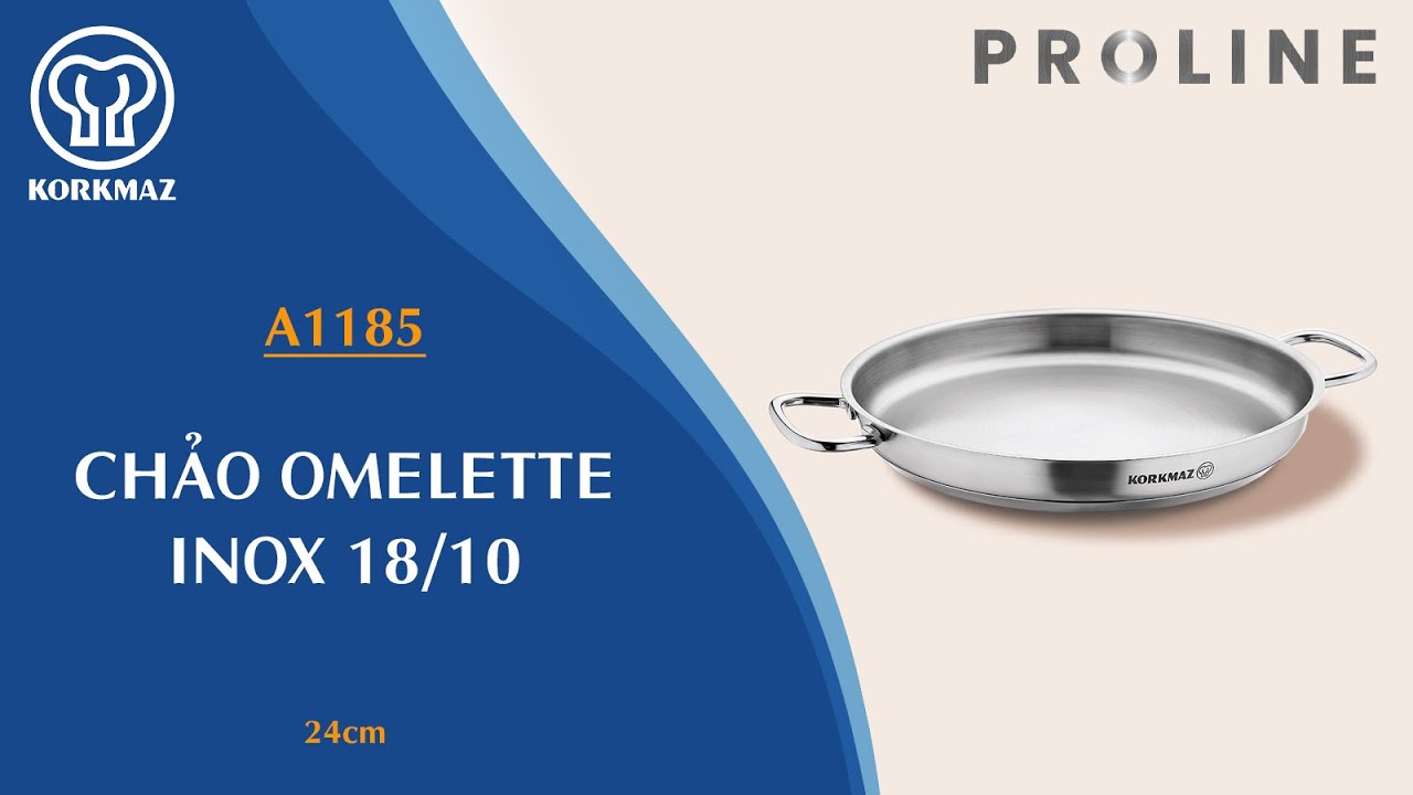 Chảo bếp từ omelette inox cao cấp Korkmaz Proline 24 cm - A1185 - Ảnh 6