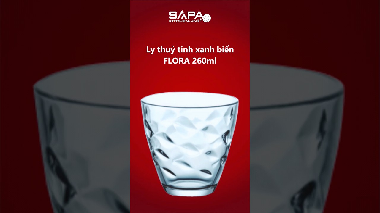 Ly thủy tinh Flora 26cl màu xanh biển - Ảnh 6