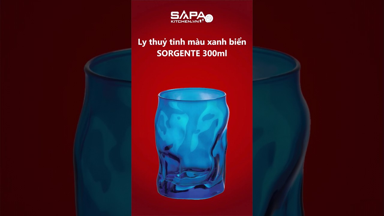 Ly thủy tinh Sorgente 30cl màu xanh biển - Ảnh 4