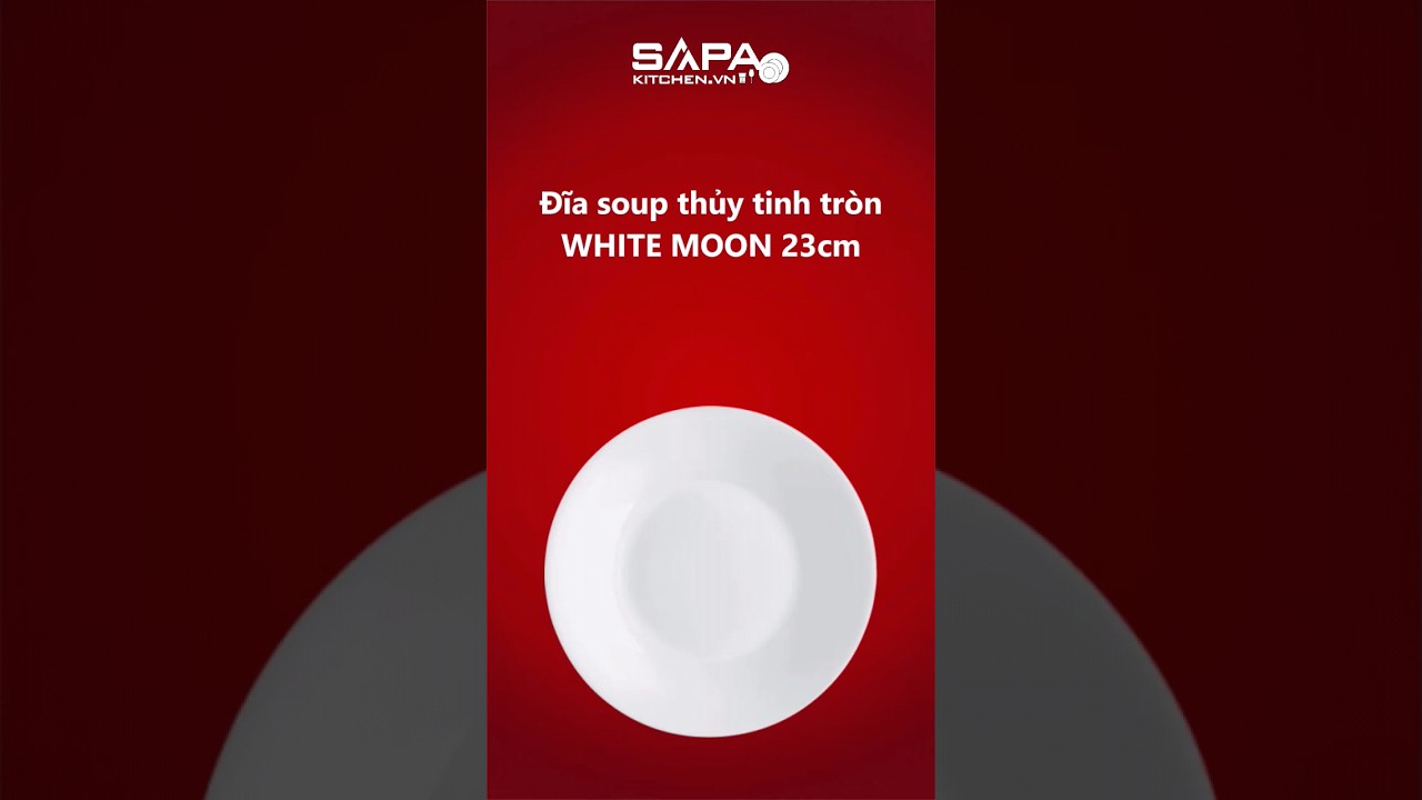 Đĩa soup thủy tinh tròn White moon 23 - Ảnh 7