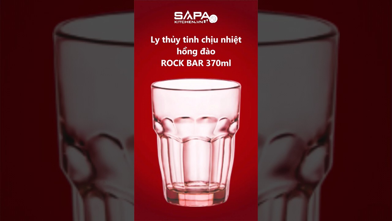 Ly thủy tinh chịu nhiệt Rock bar 37 cl hồng đào - Ảnh 14