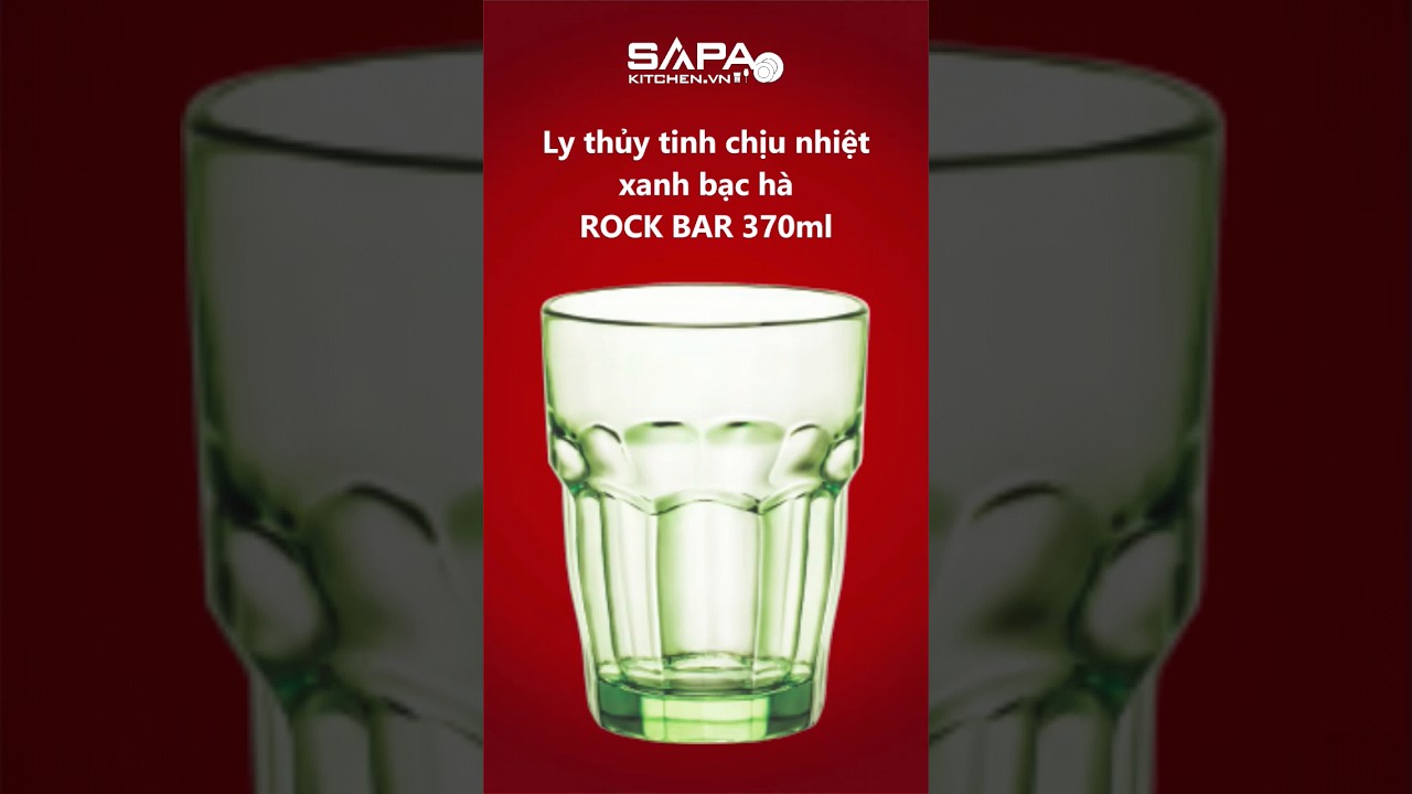 Ly thủy tinh chịu nhiệt Rock bar 37 cl xanh bạc hà - Ảnh 11