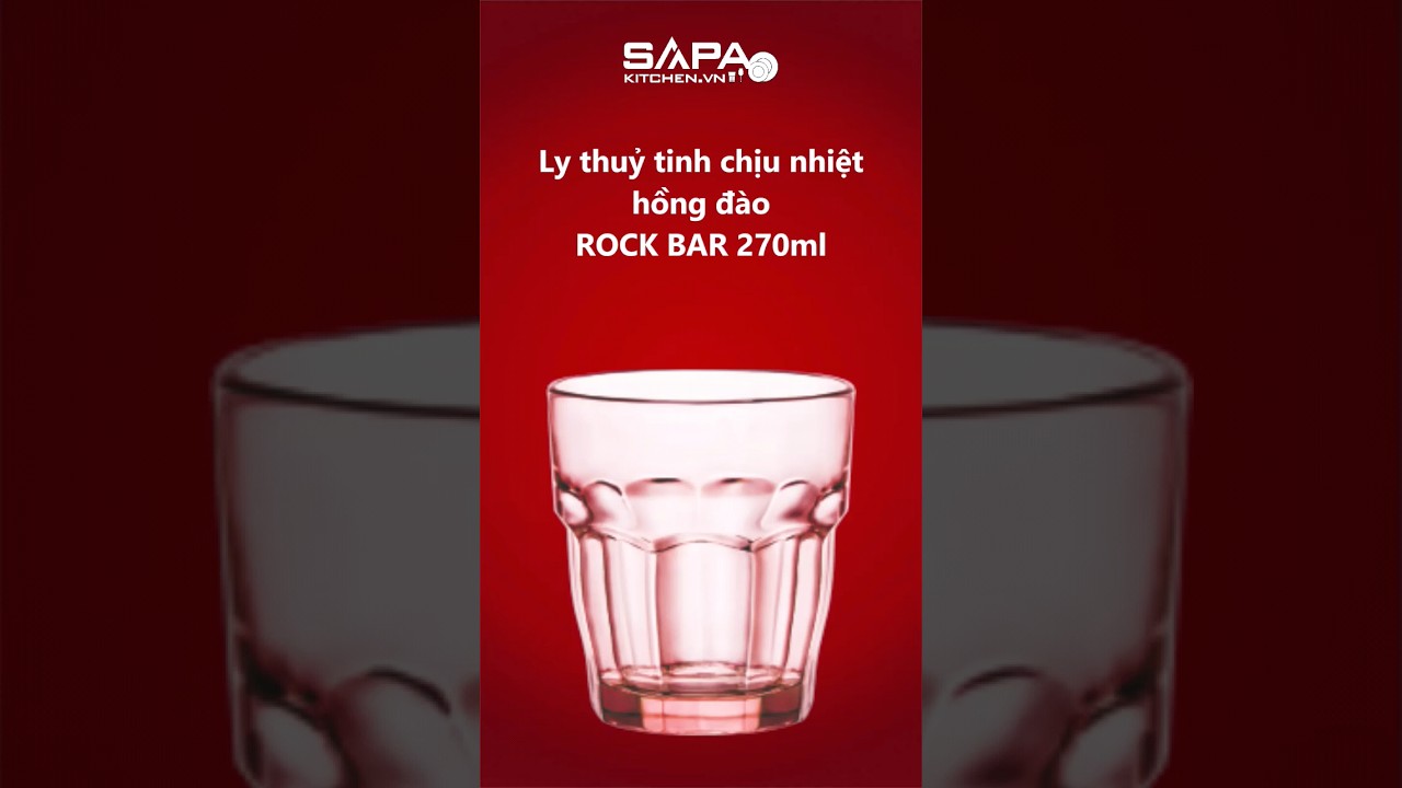 Ly thủy tinh chịu nhiệt Rock bar 27 cl hồng đào - Ảnh 12
