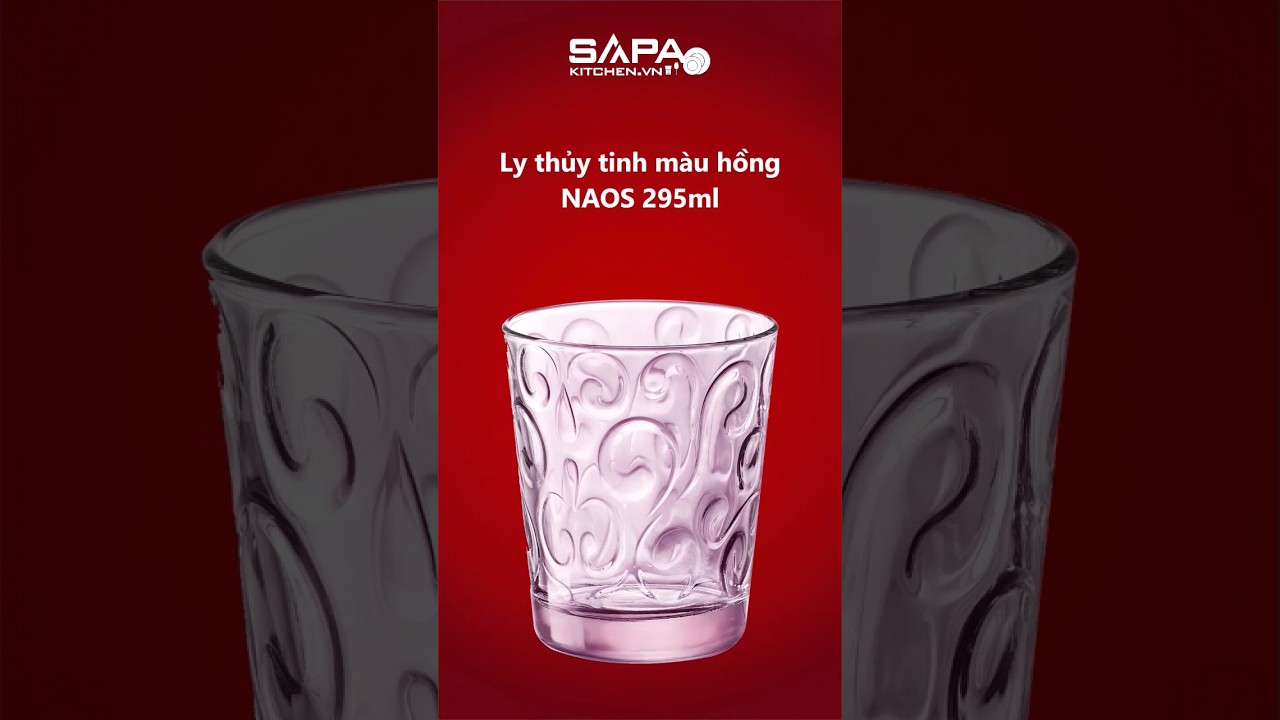Ly thủy tinh Naos 29.5cl màu hồng - Ảnh 5