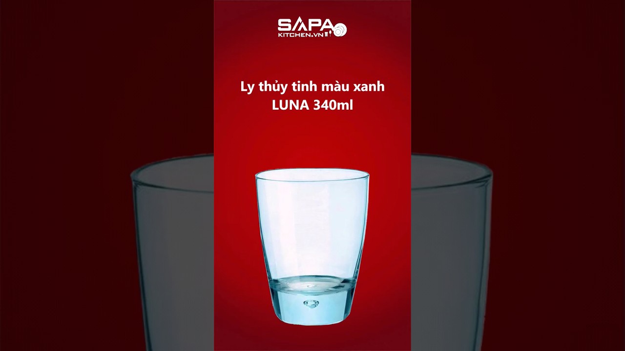 Ly thủy tinh Luna 34cl màu xanh - Ảnh 3