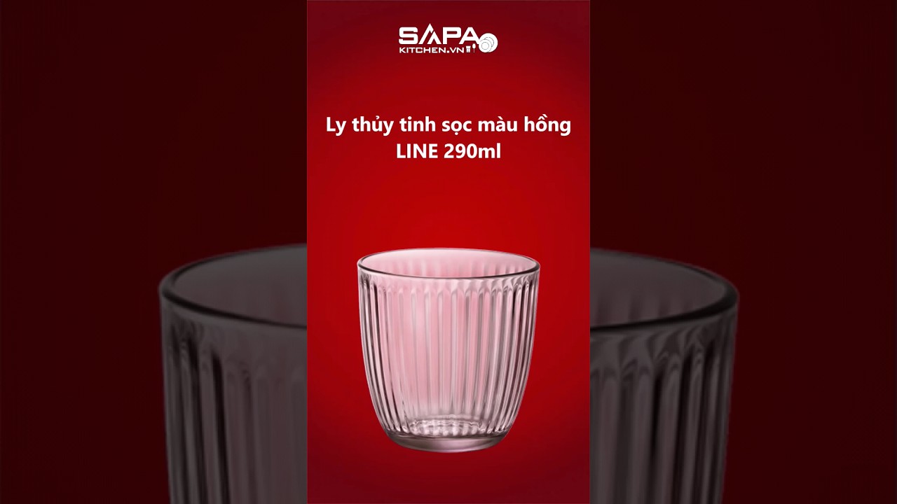 Combo 6 ly thủy tinh sọc Line 29cl màu hồng - Ảnh 10