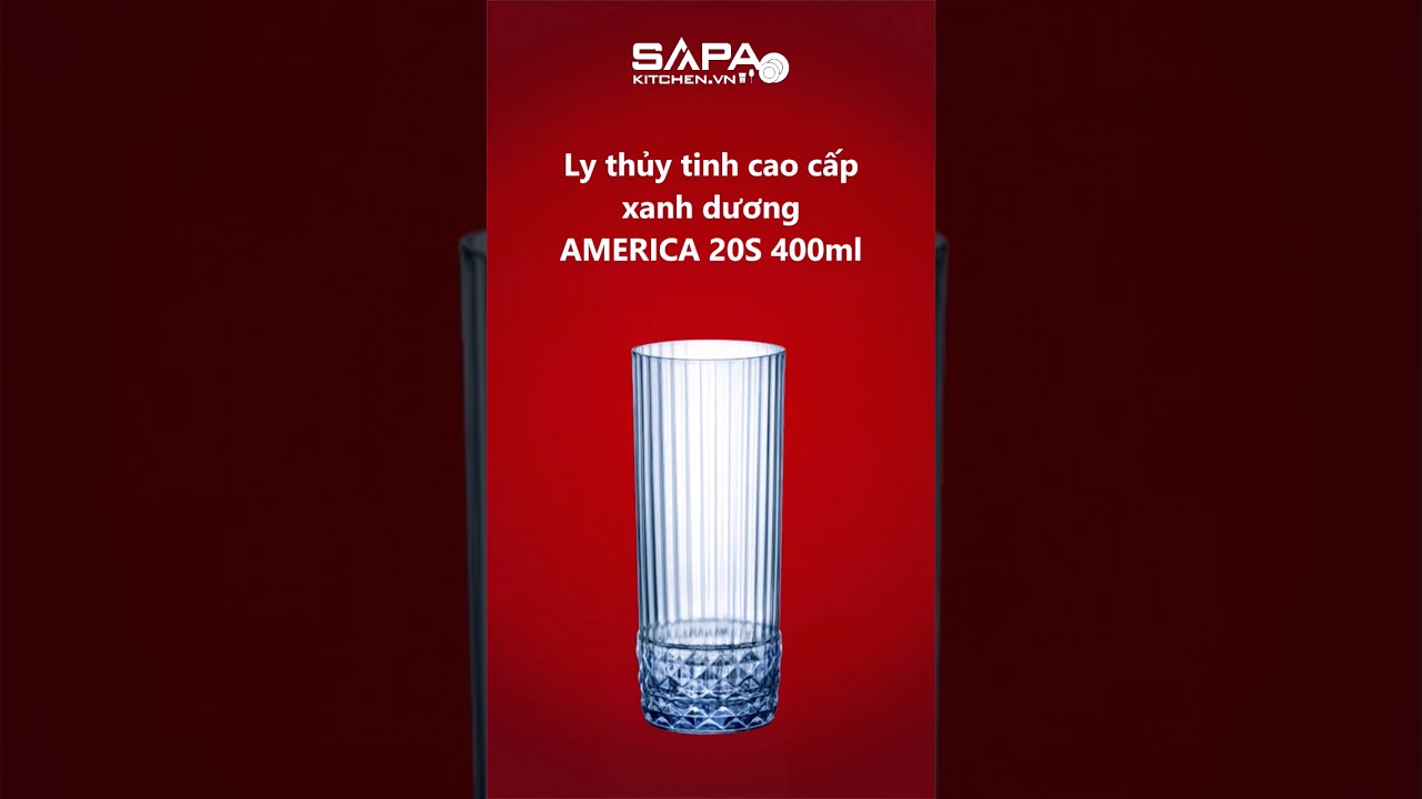 Ly thủy tinh cao cấp America 20s 40cl màu xanh dương - Ảnh 7