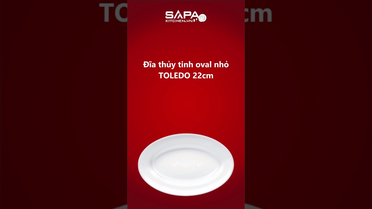 Đĩa thủy tinh oval nhỏ Toledo 22 cm - Ảnh 7