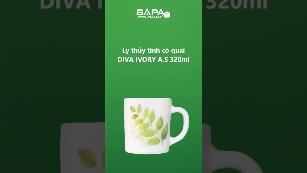 Combo giá tốt-Ly thủy tinh có quai 32cl Diva Ivory A.S - Ảnh 3