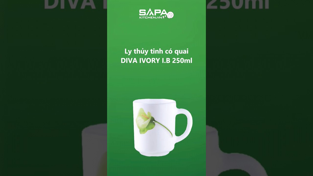 Combo giá tốt-Ly thủy tinh có quai 25cl Diva Ivory I.B - Ảnh 3