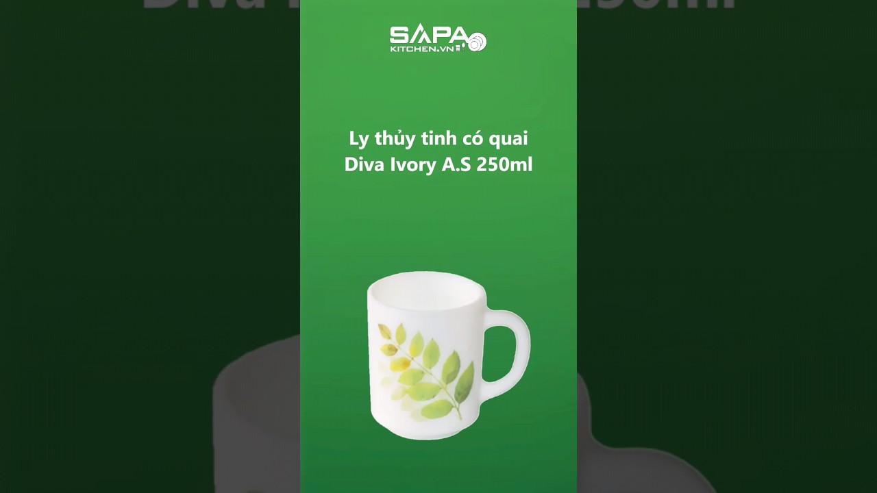 Combo giá tốt-Ly thủy tinh có quai 25cl Diva Ivory A.S - Ảnh 3