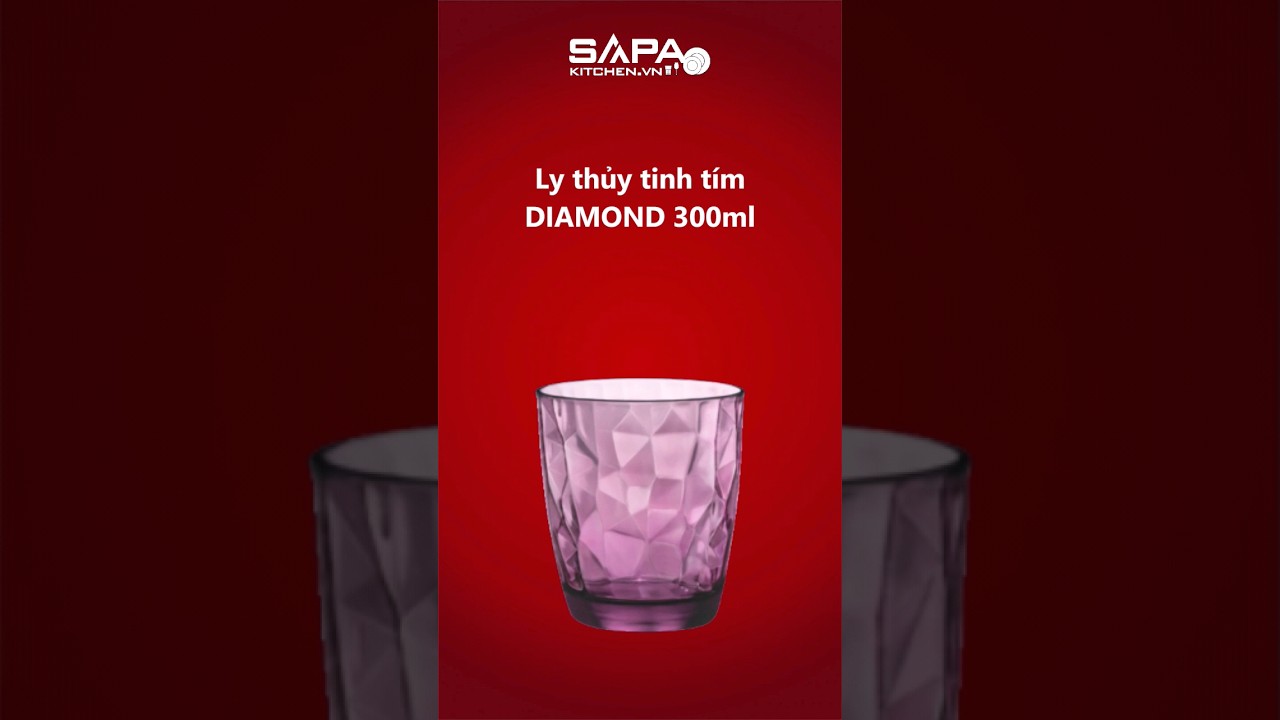 Ly thủy tinh Diamond 30cl màu tím - Ảnh 10