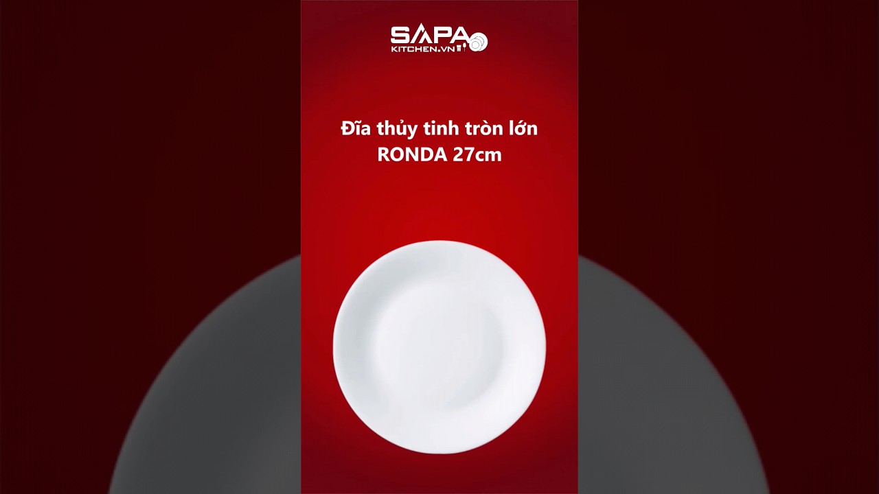 Đĩa thủy tinh tròn lớn Ronda 27 cm - Ảnh 7