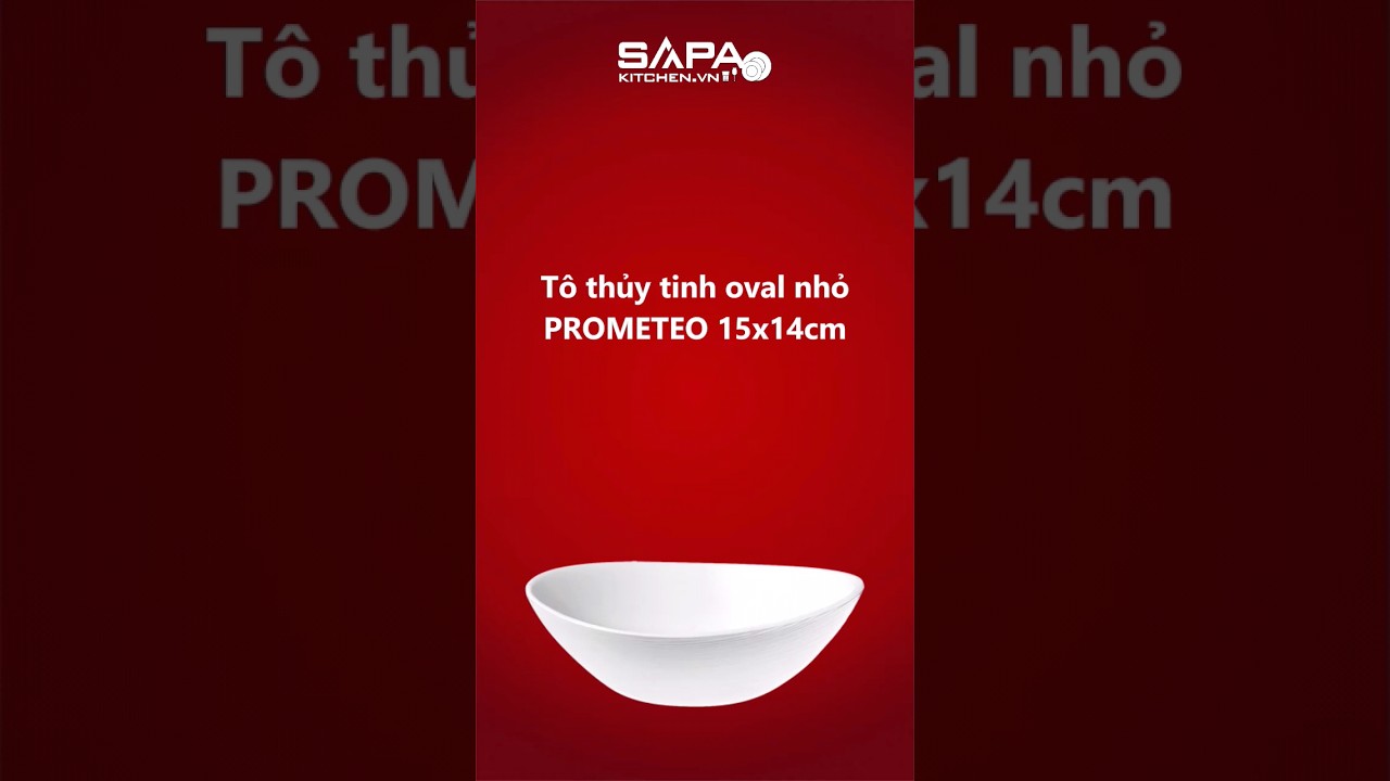Tô thủy tinh oval nhỏ Prometeo 15 x 14 cm - Ảnh 8