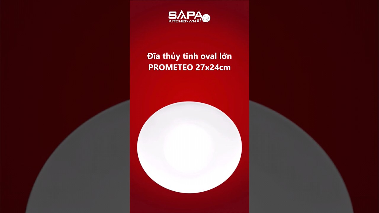 Đĩa thủy tinh oval lớn Prometeo 27 x 24 cm - Ảnh 10