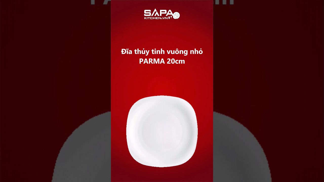 Đĩa thủy tinh vuông nhỏ Parma 20 cm - Ảnh 8