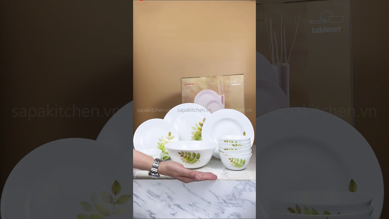 Bộ chén đĩa thủy tinh Diva Ivory Autumn Shadow 12 món (La Opala) - Ảnh 7