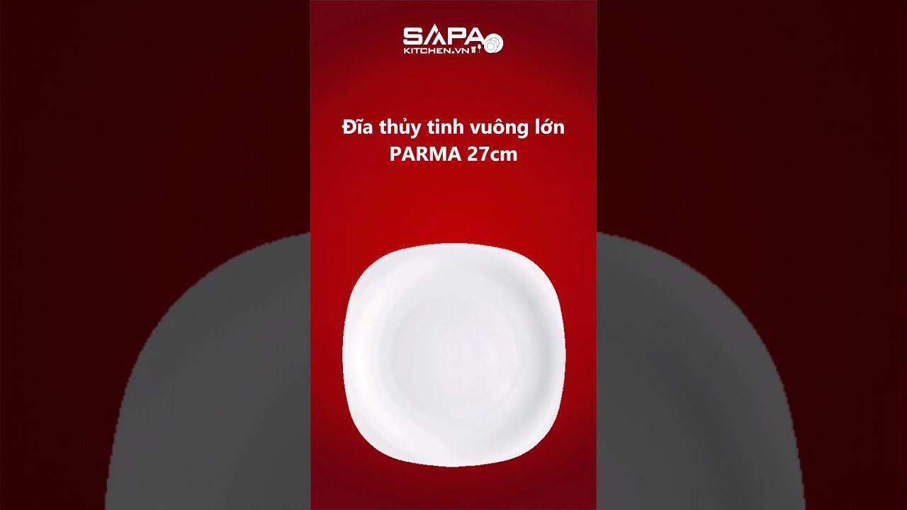 Đĩa thủy tinh vuông lớn Parma 27 cm - Ảnh 8