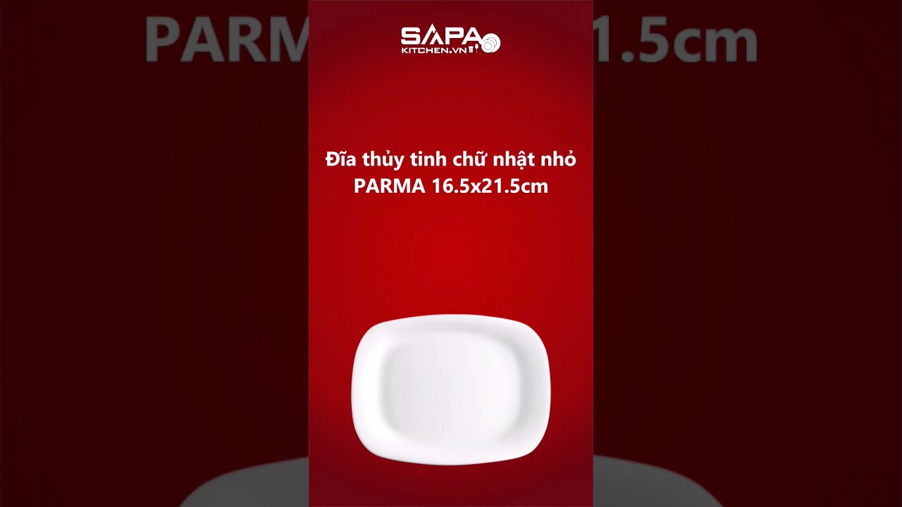 Đĩa thủy tinh chữ nhật nhỏ Parma 16.5 x 21.5 cm - Ảnh 9
