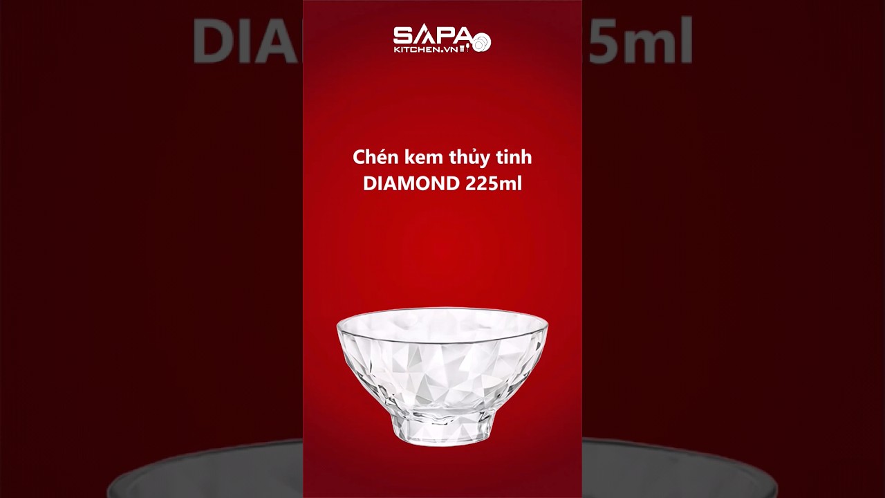 Chén kem thủy tinh Diamond 22.5cl - Ảnh 5