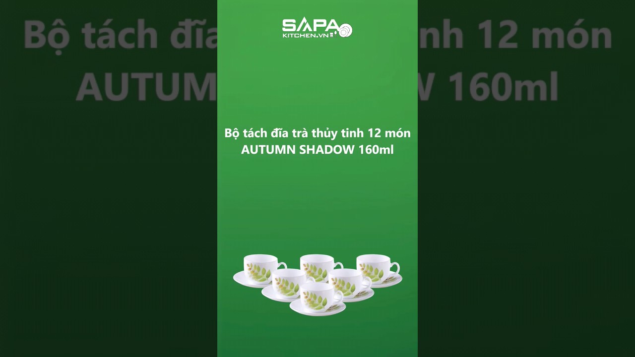 Combo giá tốt-Bộ tách đĩa trà thủy tinh 12 món 16CL Autumn Shadow - Ảnh 5