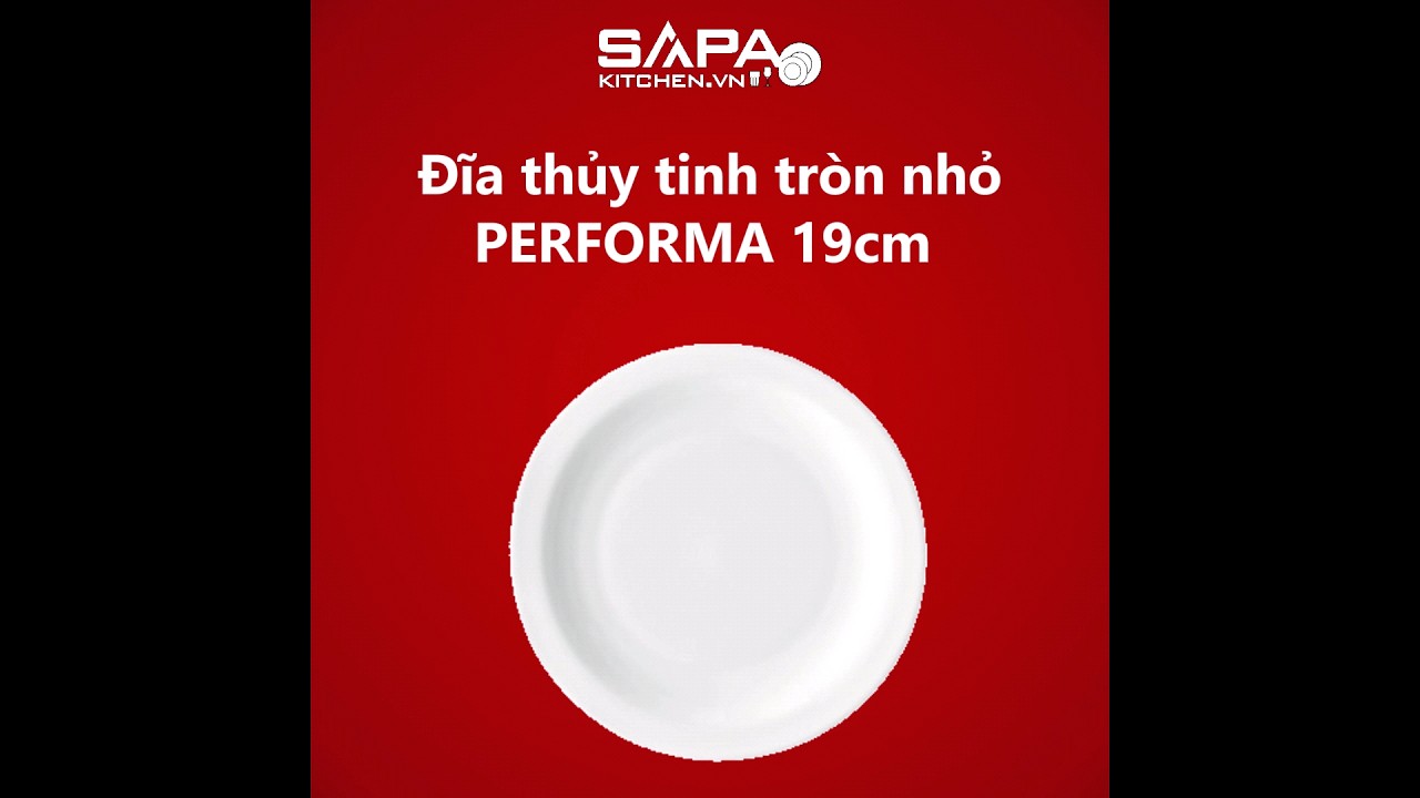 Đĩa thủy tinh tròn nhỏ Performa 19 cm - Ảnh 3