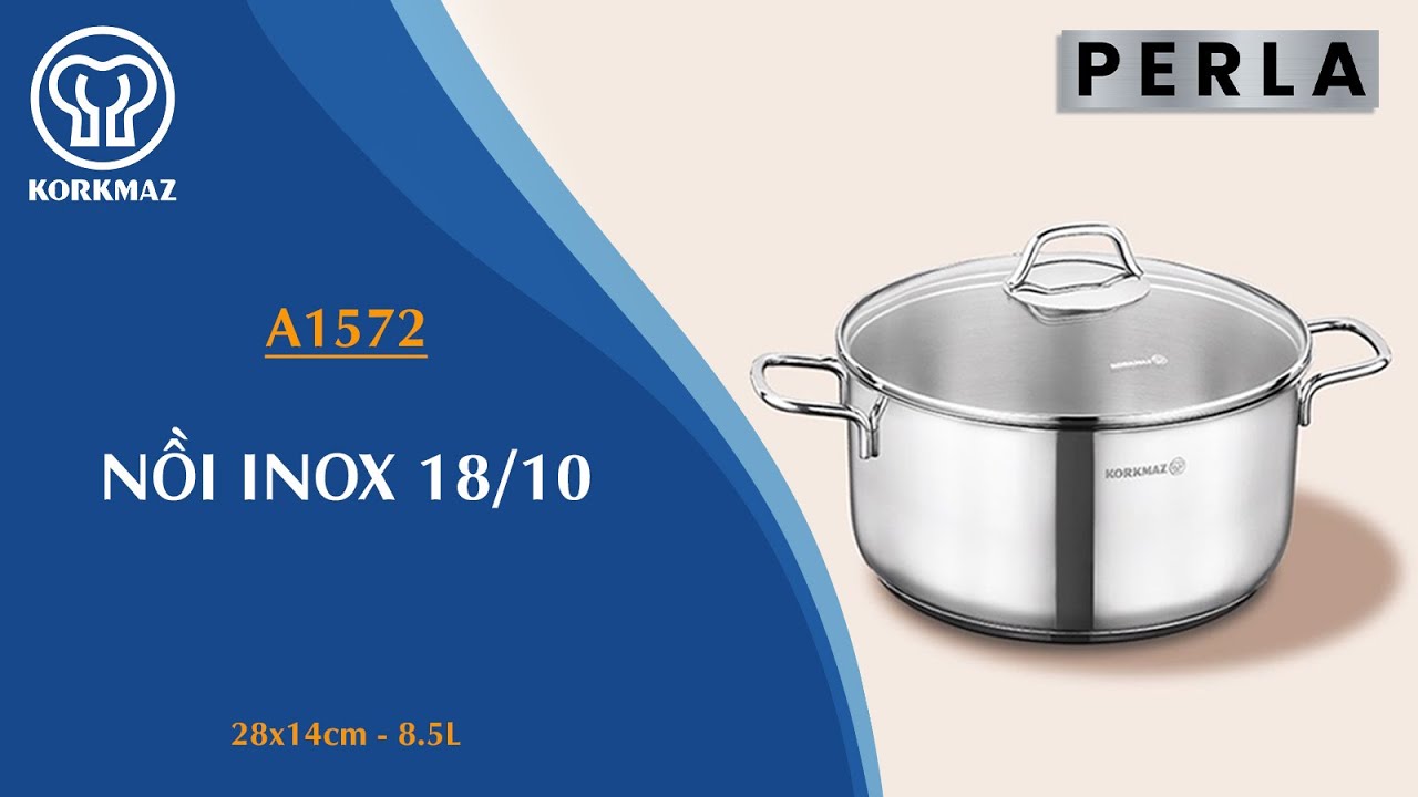 Nồi nấu bếp từ inox cao cấp Korkmaz Perla 8.5 lít - Ø28x14cm - A1572 - Ảnh 7